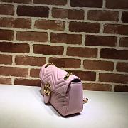 GG Marmont Shoulder Bag Light Pink 443497 Size 26x15x7 cm - 6