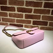 GG Marmont Shoulder Bag Light Pink 443497 Size 26x15x7 cm - 5