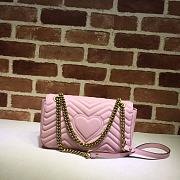 GG Marmont Shoulder Bag Light Pink 443497 Size 26x15x7 cm - 3