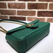 GG Marmont Shoulder Bag Dark Green 443497 Size 26x15x7 cm - 5