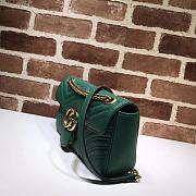 GG Marmont Shoulder Bag Dark Green 443497 Size 26x15x7 cm - 6
