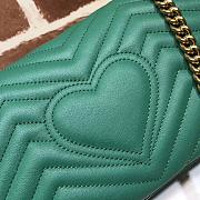 GG Marmont Shoulder Bag Dark Green 443497 Size 26x15x7 cm - 3