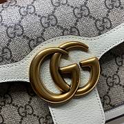 GG Marmont Shoulder Bag Brown White 443497 Size 26x15x7 cm - 6