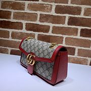 GG Marmont Shoulder Bag Brown Red 443497 Size 26x15x7 cm - 2