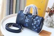 Details Keepall XS Monogram Ink Watercolor Blue M57844 Size 21x12x9 cm - 1