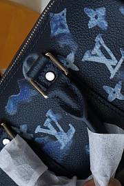 Details Keepall XS Monogram Ink Watercolor Blue M57844 Size 21x12x9 cm - 3