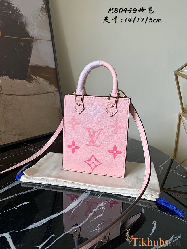 Louis Vuitton Petit Sac Plat Pink Leather M80449 Size 14x17x5 cm - 1