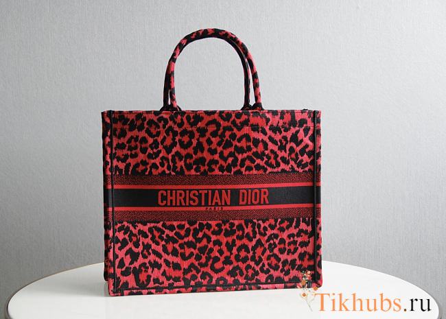 Dior Tote Book Mizza Red 1286 Size 41.5x34.5x16 cm - 1