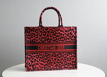 Dior Tote Book Mizza Red 1286 Size 41.5x34.5x16 cm