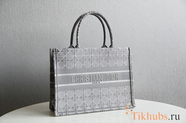 Dior Tote Book Gray 1286 Size 36.5x28x17.5 cm - 1