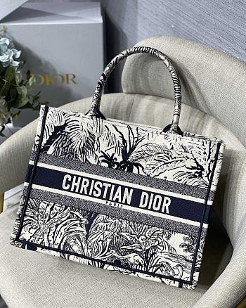 Dior Tote Book Flower Series Black 1286 Size 36.5x28x17.5 cm