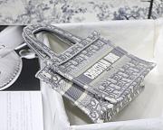 Dior Mini Book Tote Gray M1286 Size 23x17x7 cm - 4