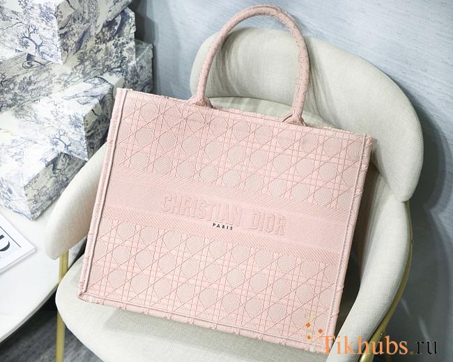 Dior Tote Book Pink Check M1286 Size 41.5X32X5 cm - 1