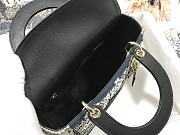 LADY DIOR Embroidered Destiny Beads Cattle Leather M0565 Size 24x20x11 cm - 6