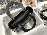 LADY DIOR Embroidered Destiny Beads Cattle Leather M0565 Size 24x20x11 cm - 4