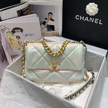 Chanel 19 Bag Flap Bag Symphony White AS1160 Size 26 cm