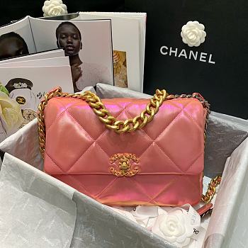 Chanel 19 Bag Flap Bag Symphony Pink AS1161 Size 30 cm