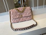 Chanel Lamb Hair Flap Bag Pink AS1160 Size 26 - 1