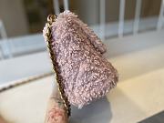 Chanel Lamb Hair Flap Bag Pink AS1160 Size 26 - 6