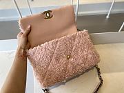 Chanel Lamb Hair Flap Bag Pink AS1160 Size 26 - 5