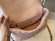 Chanel Lamb Hair Flap Bag Pink AS1160 Size 26 - 3