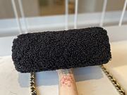 Chanel Lamb Hair Flap Bag Black AS1160 Size 26 - 5