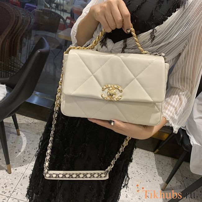 Chanel Lingge Tofu Bag White AS1160 Size 26x9x16 cm - 1