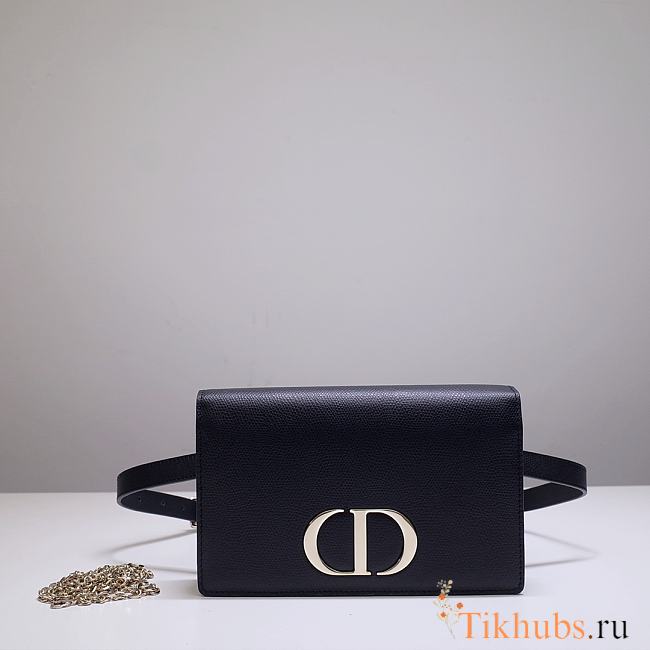 Dior Montaigne Waist Bag WOC 2-in-1 Black 9909 Size 19x12.5x4 cm - 1
