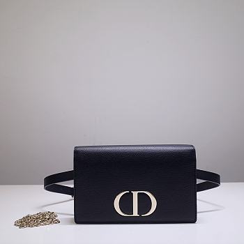 Dior Montaigne Waist Bag WOC 2-in-1 Black 9909 Size 19x12.5x4 cm