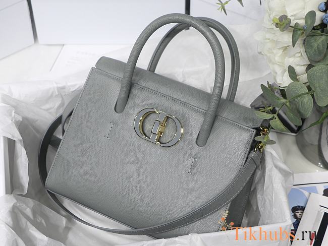 Dior St Honoré Gray Enamel Buckle M8012 Size 25x19x12 cm - 1