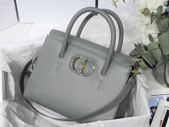 Dior St Honoré Gray Enamel Buckle M8012 Size 25x19x12 cm