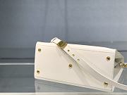 Dior 30 Montaigne St Honoré Grained Calfskin White Size 30 cm - 3