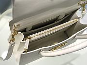 Dior 30 Montaigne St Honoré Grained Calfskin White Size 25x19x12 cm - 3