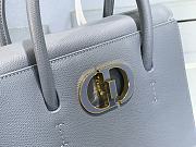 Dior 30 Montaigne St Honoré Grained Calfskin Gray Size 25x19x12 cm - 2