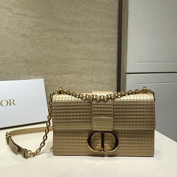 Dior 30 Montaigne Bag In Bronze Gold Size 25cm