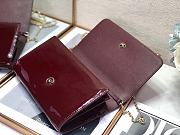 Dior 30 Montaigne Bag Patent Leather Dark Red 2245A Size 22x14x4cm - 2