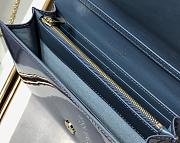 Dior 30 Montaigne Bag Patent Leather Dark Blue 2245A Size 22x14x4cm - 3
