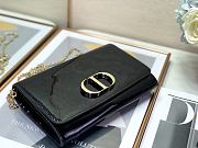 Dior 30 Montaigne Bag Patent Leather Black 2245A Size 22x14x4cm - 4
