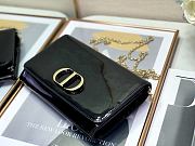 Dior 30 Montaigne Bag Patent Leather Black 2245A Size 22x14x4cm - 3