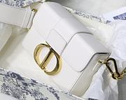 Dior 30 Montaigne Cowhide Mini Box White Size 17.5x11.5x5 cm - 4