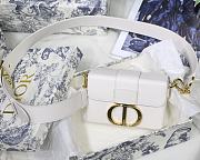 Dior 30 Montaigne Cowhide Mini Box White Size 17.5x11.5x5 cm - 6