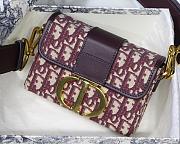 Dior 30 Montaigne Cowhide Mini Box Denim Size 17.5x11.5x5 cm - 1