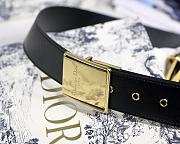 Dior 30 Montaigne Mini Box Full Leather Embossed Black M9032 Size 17.5x11.5x5 cm - 3