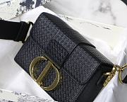 Dior 30 Montaigne Mini Box Full Leather Embossed Black M9032 Size 17.5x11.5x5 cm - 4