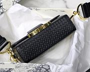 Dior 30 Montaigne Mini Box Full Leather Embossed Black M9032 Size 17.5x11.5x5 cm - 5