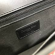 Dior Montaigne Cow Leather Flap Handbag Red/Black Size 24 cm - 3