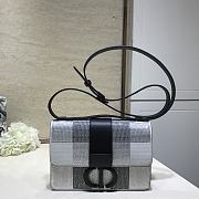 Dior Montaigne Cow Leather Flap Handbag Cream/Black Size 24 cm - 1
