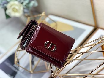 Montaigne Montaigne Three-Fold Wallet Dark Red Size 10x8.5x2 cm