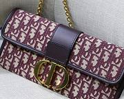 Dior 30 Montaigne Chain Clutch Red Size 27.5x12x2 cm - 3