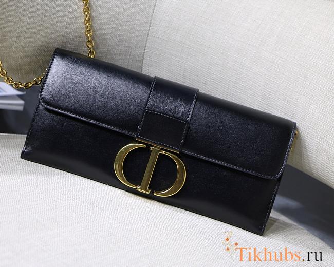 Dior 30 Montaigne Chain Clutch Black Size 27.5x12x2 cm - 1